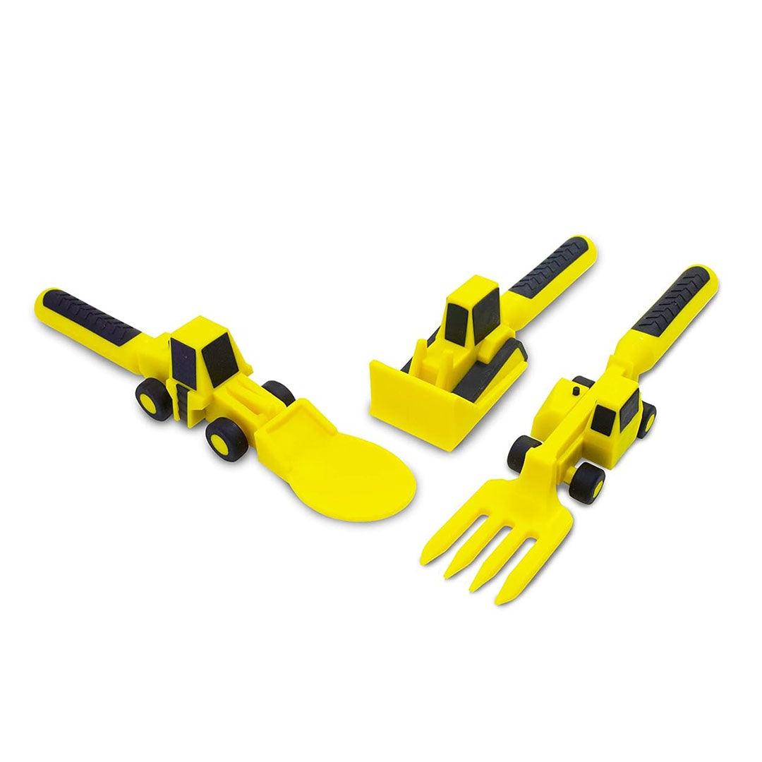 Constructive Eating Plate and Utensils Set