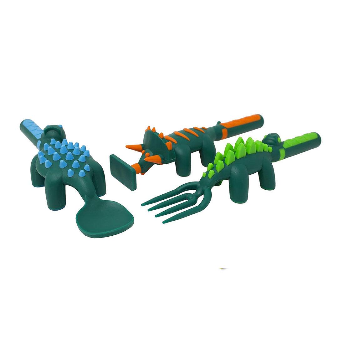 Constructive Eating Plate and Utensils Set